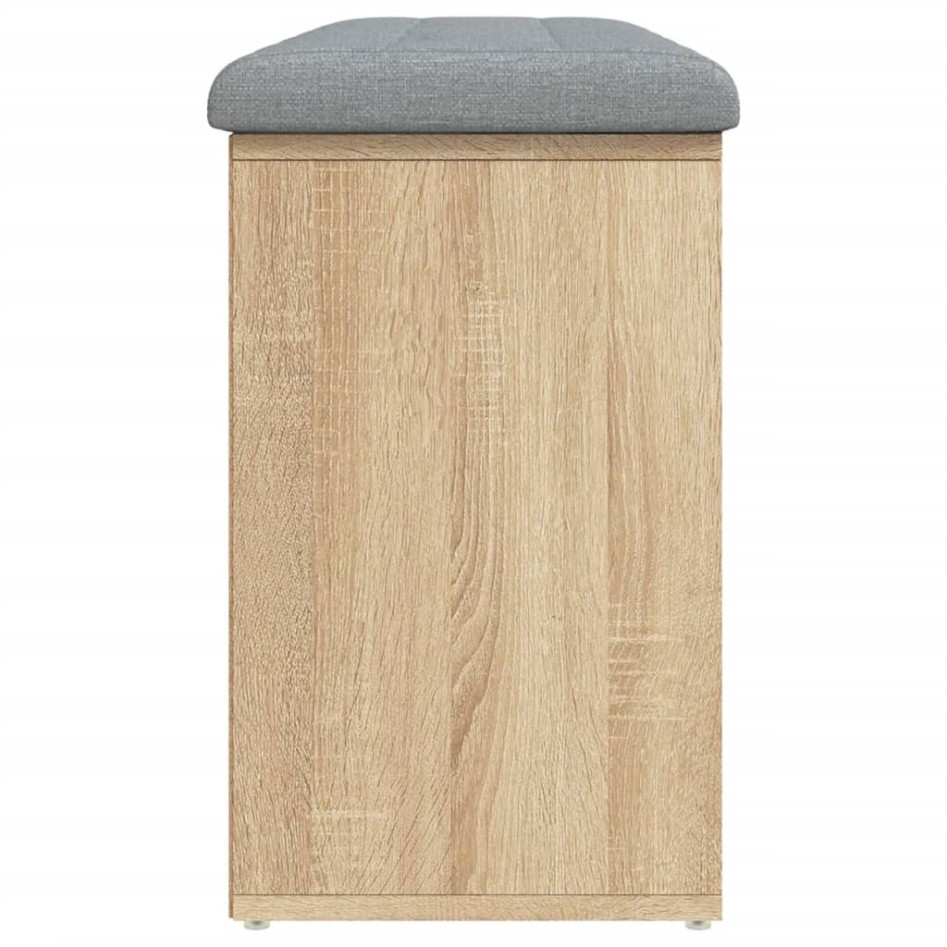 Banco zapatero madera de ingeniería roble Sonoma 102x32x50