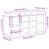 Banco zapatero madera de ingeniería roble Sonoma 102x32x50