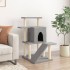 Rascador para gatos con postes de sisal gris claro 97