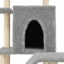 Rascador para gatos con postes de sisal gris claro 97