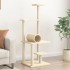 Rascador para gatos con postes de sisal color crema 136