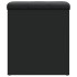 Banco con almacenaje madera de ingeniería negro 42x42x45