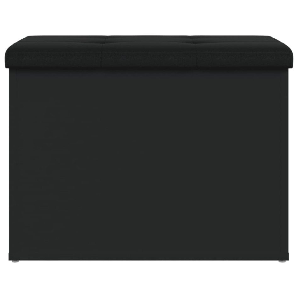 Banco con almacenaje madera de ingeniería negro 62x42x45