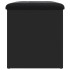 Banco con almacenaje madera de ingeniería negro 62x42x45