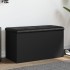 Banco con almacenaje madera de ingeniería negro 82x42x45