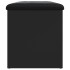 Banco con almacenaje madera de ingeniería negro 82x42x45