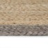 Alfombra hecha a mano de yute con borde gris 120