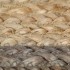 Alfombra hecha a mano de yute con borde gris 120
