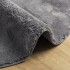 Alfombra de pelo corto suave lavable HUARTE antracita Ø 120