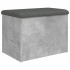Banco con almacenaje madera ingeniería gris hormigón