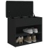 Banco zapatero madera de ingeniería negro 62x32x50