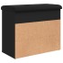 Banco zapatero madera de ingeniería negro 62x32x50