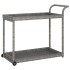 Carrito de bar ratán sintético gris 100x45x83