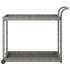 Carrito de bar ratán sintético gris 100x45x83