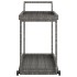 Carrito de bar ratán sintético gris 100x45x83