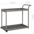 Carrito de bar ratán sintético gris 100x45x83