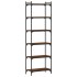 Librería 6 estantes madera ingeniería roble marrón 60x30x188