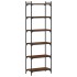 Librería 6 estantes madera ingeniería roble marrón 60x30x188