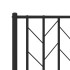 Estructura cama sin colchón con cabecero metal negro 80x200