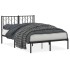 Estructura cama sin colchón con cabecero metal negro 120x200