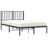 Estructura cama sin colchón con cabecero metal negro 120x200