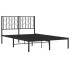 Estructura cama sin colchón con cabecero metal negro 120x200
