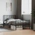 Estructura cama sin colchón con estribo metal negro 100x190