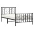 Estructura cama sin colchón con estribo metal negro 100x190