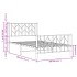 Estructura cama sin colchón con estribo metal negro 100x190