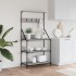 Estantería cocina con ganchos madera ingeniería gris