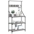 Estantería cocina con ganchos madera ingeniería gris