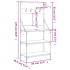 Estantería cocina con ganchos madera ingeniería gris