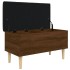 Banco con almacenaje madera ingeniería roble marrón 82x42x46