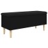 Banco con almacenaje madera de ingeniería negro 102x42x46