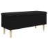 Banco con almacenaje madera de ingeniería negro 102x42x46