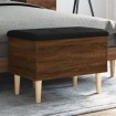 Banco con almacenaje madera ingeniería roble marrón 62x42x46 cm