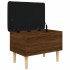 Banco con almacenaje madera ingeniería roble marrón 62x42x46