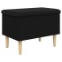 Banco con almacenaje madera de ingeniería negro 62x42x46