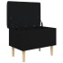 Banco con almacenaje madera de ingeniería negro 62x42x46