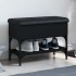 Banco zapatero madera de ingeniería negro 62x32x45