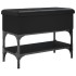 Banco zapatero madera de ingeniería negro 62x32x45