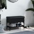 Banco zapatero madera de ingeniería negro 62x32x45