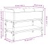 Banco zapatero madera de ingeniería negro 62x32x45