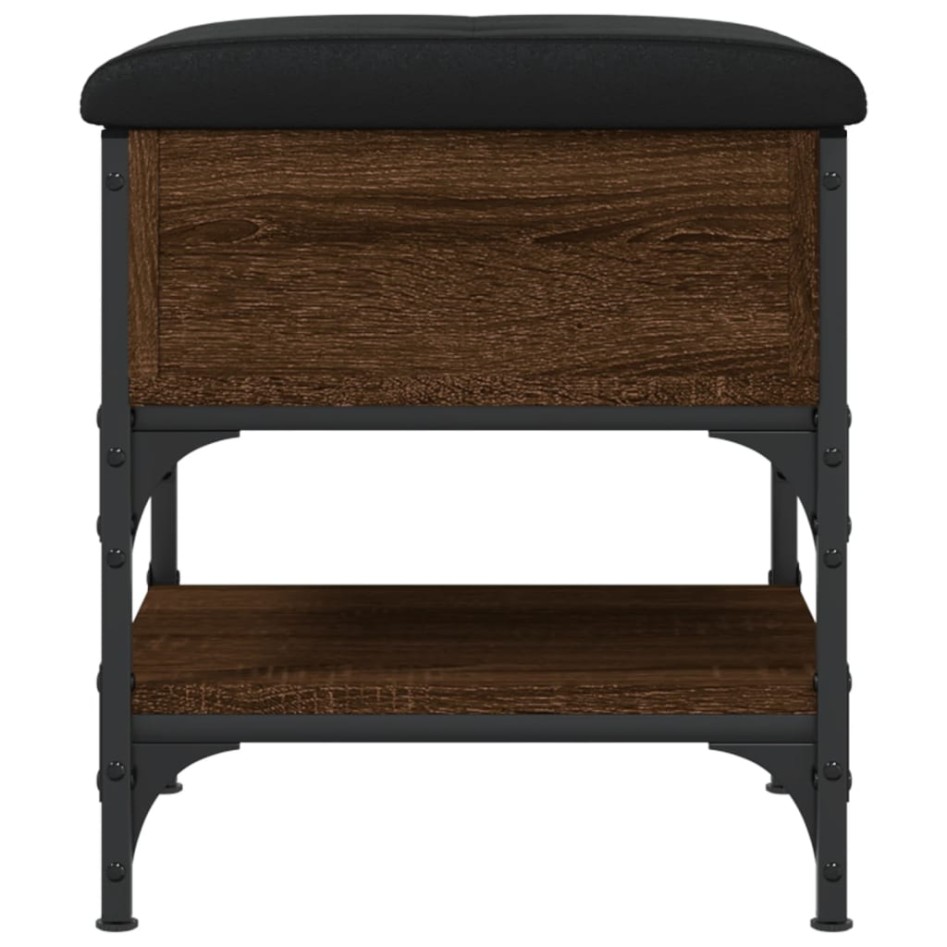 Banco zapatero madera de ingeniería marrón roble 42x42x45