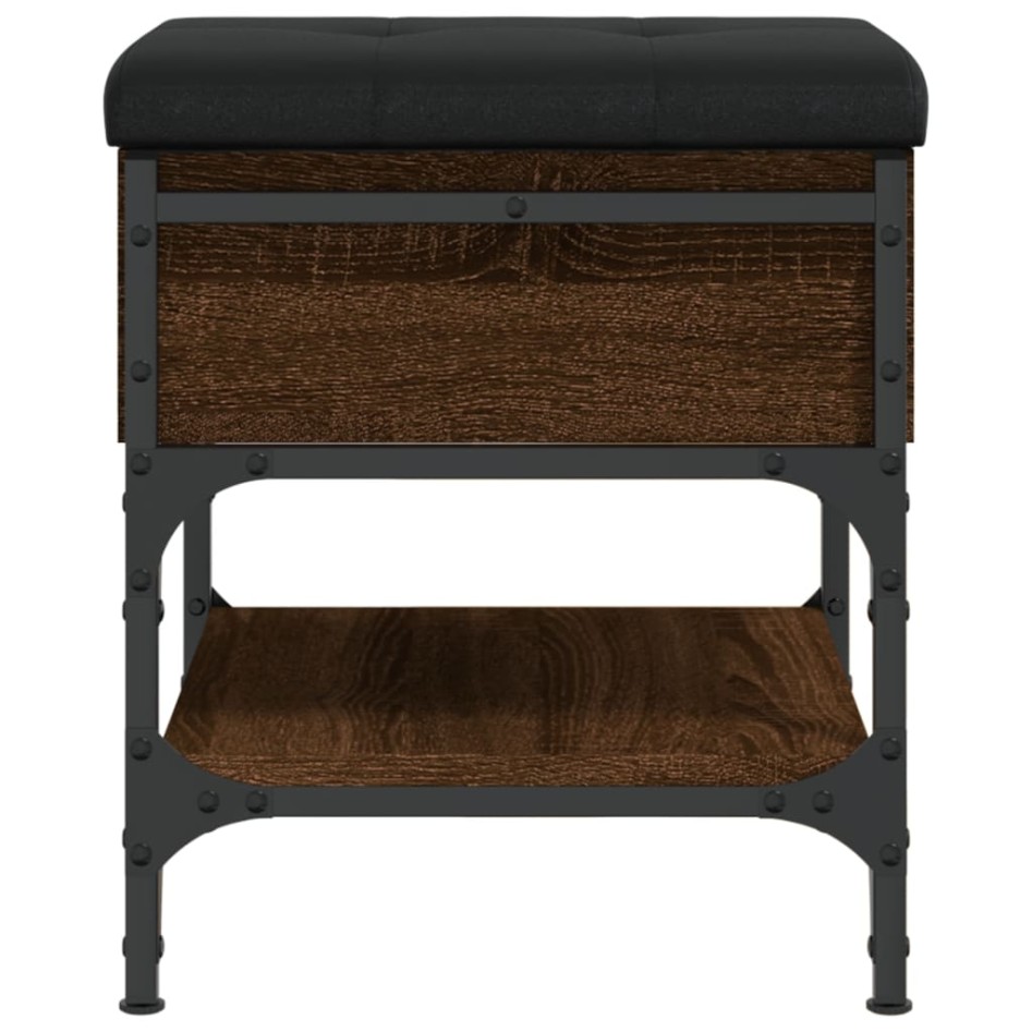 Banco zapatero madera de ingeniería marrón roble 42x42x45