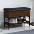 Banco zapatero madera de ingeniería marrón roble 62x32x45