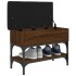 Banco zapatero madera de ingeniería marrón roble 62x32x45