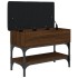 Banco zapatero madera de ingeniería marrón roble 62x32x45