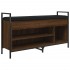 Banco zapatero madera ingeniería marrón roble 105,5x32x57,5