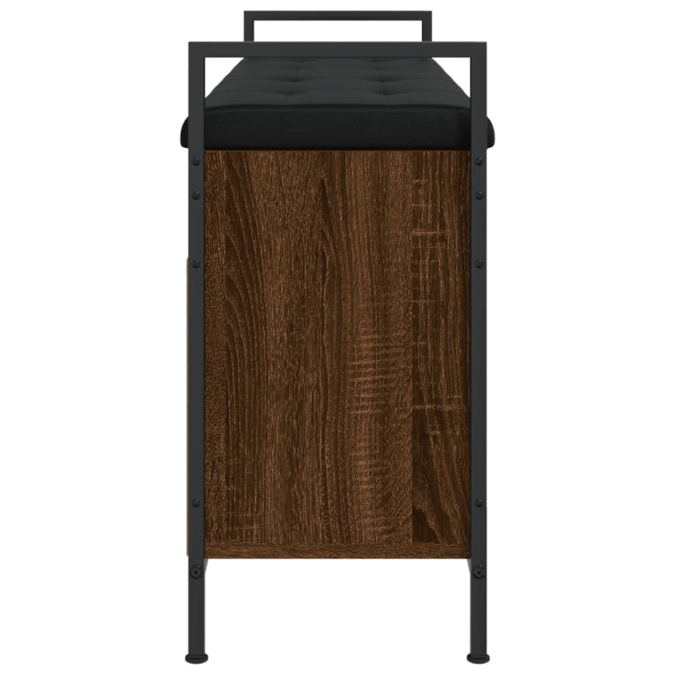 Banco zapatero madera ingeniería marrón roble 105,5x32x57,5